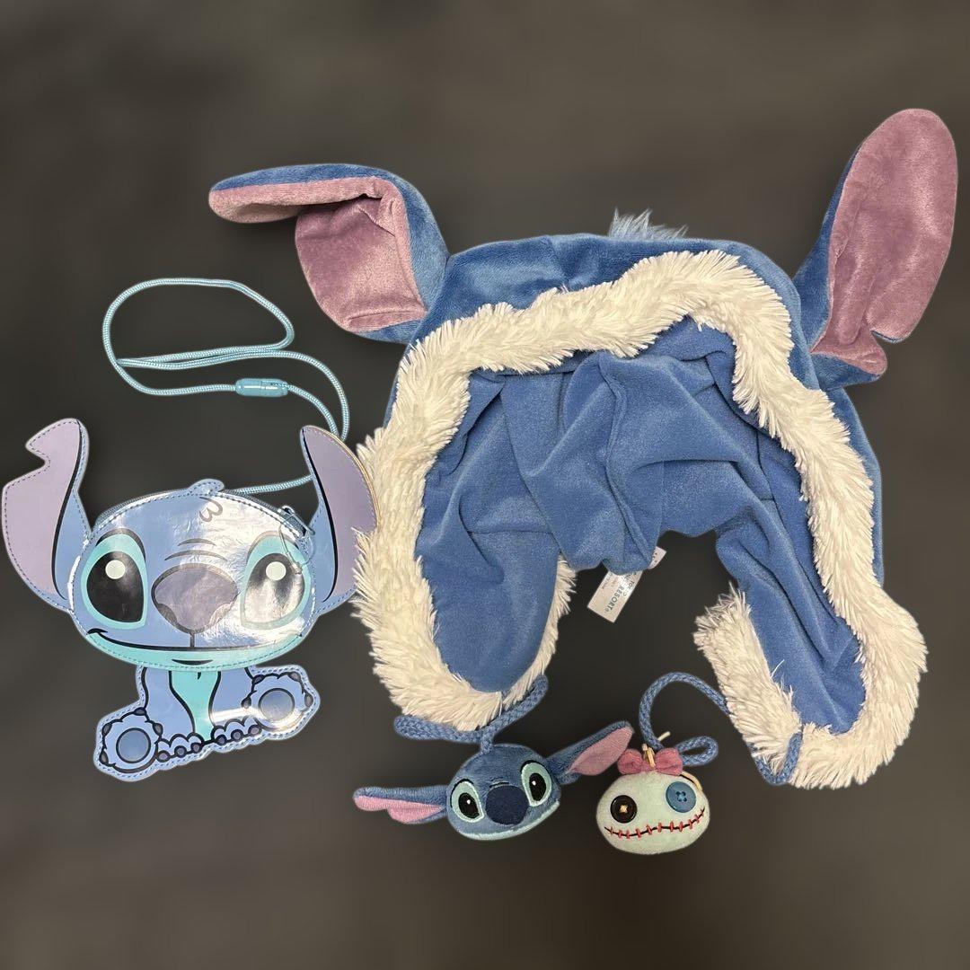 スティッチ ディズニー　公式 ファンキャップ　帽子　ファー