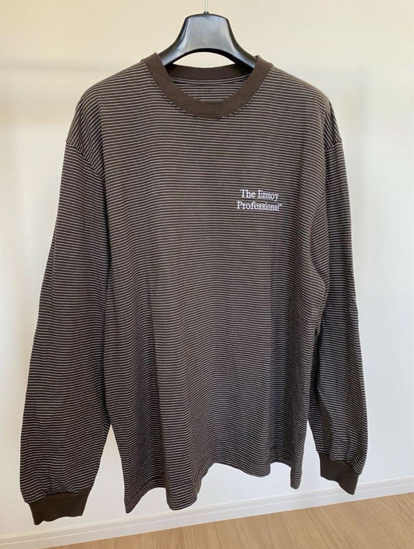 トップス Ennoy L/S BORDER T-SHIRTS Black White L - トップス