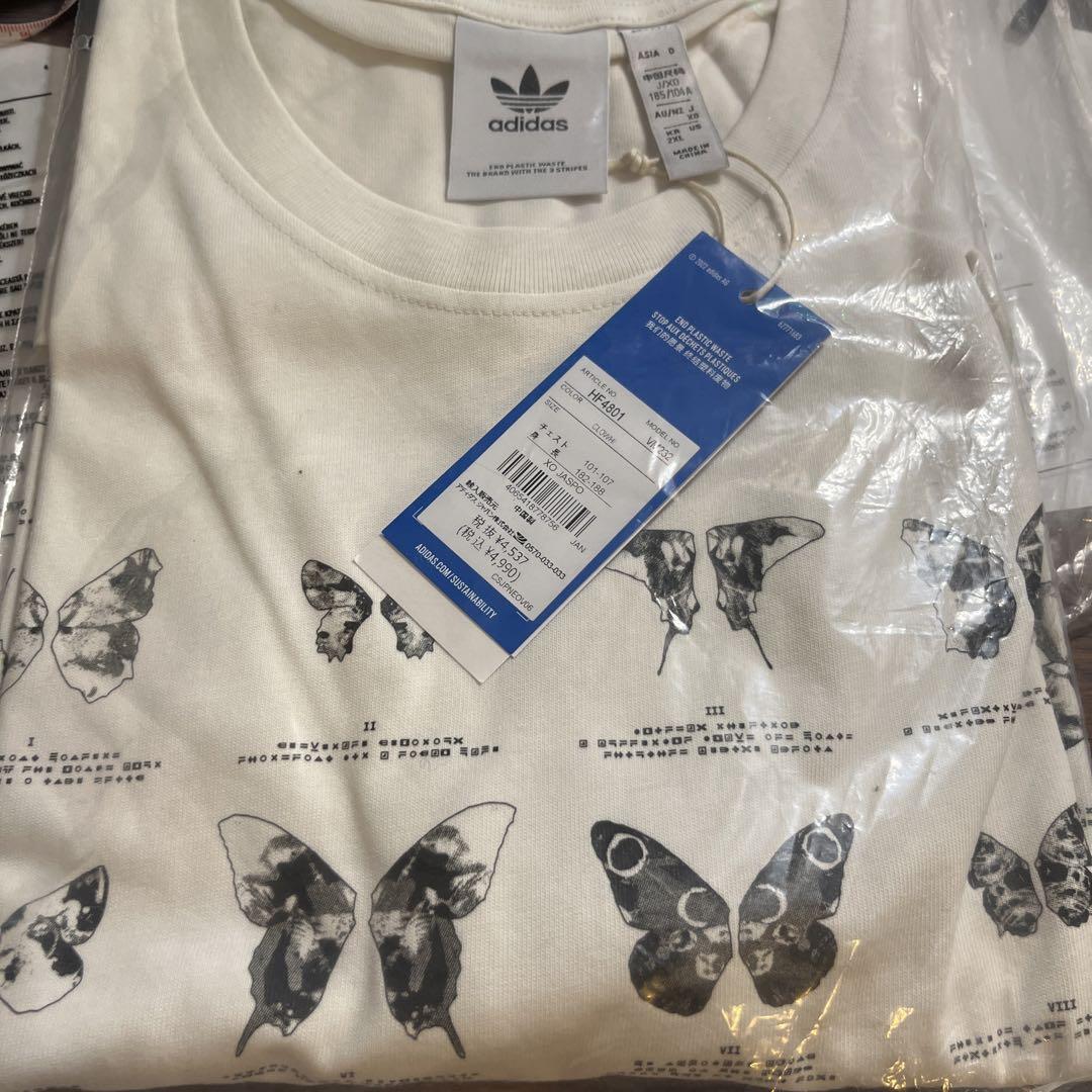 正品★adidas アドベンチャーバタフライポケット半袖Tシャツ アディダス アドベンチャー バタフライ Tシャツ ホワイト 半袖