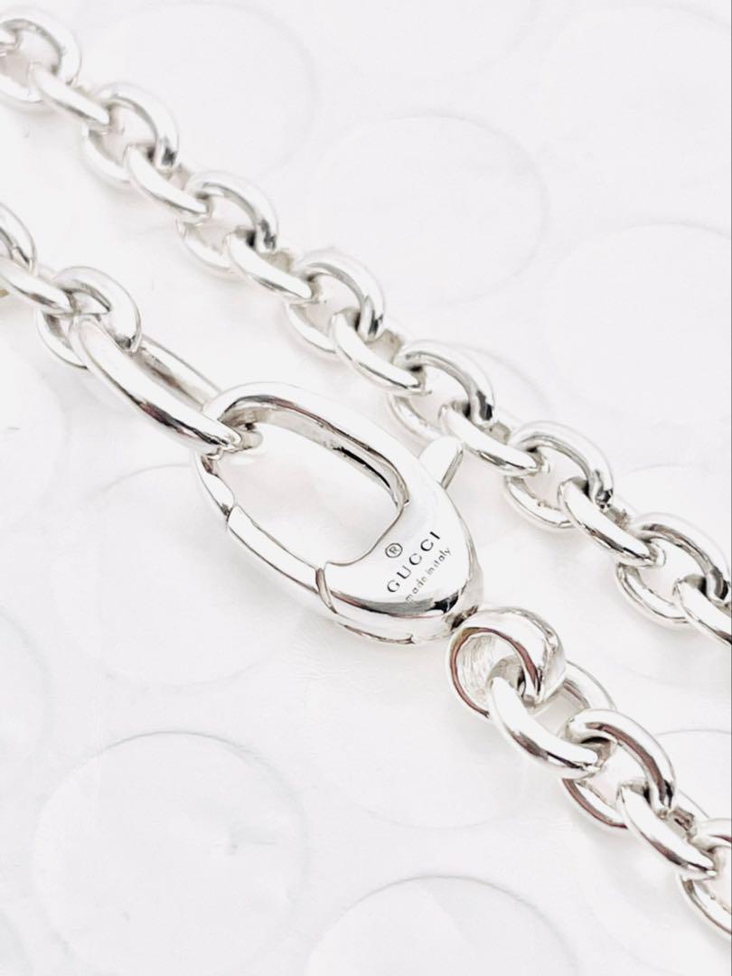 【超美品】GUCCI WGロゴ ネックレス 男女兼用 ペンダント SV925