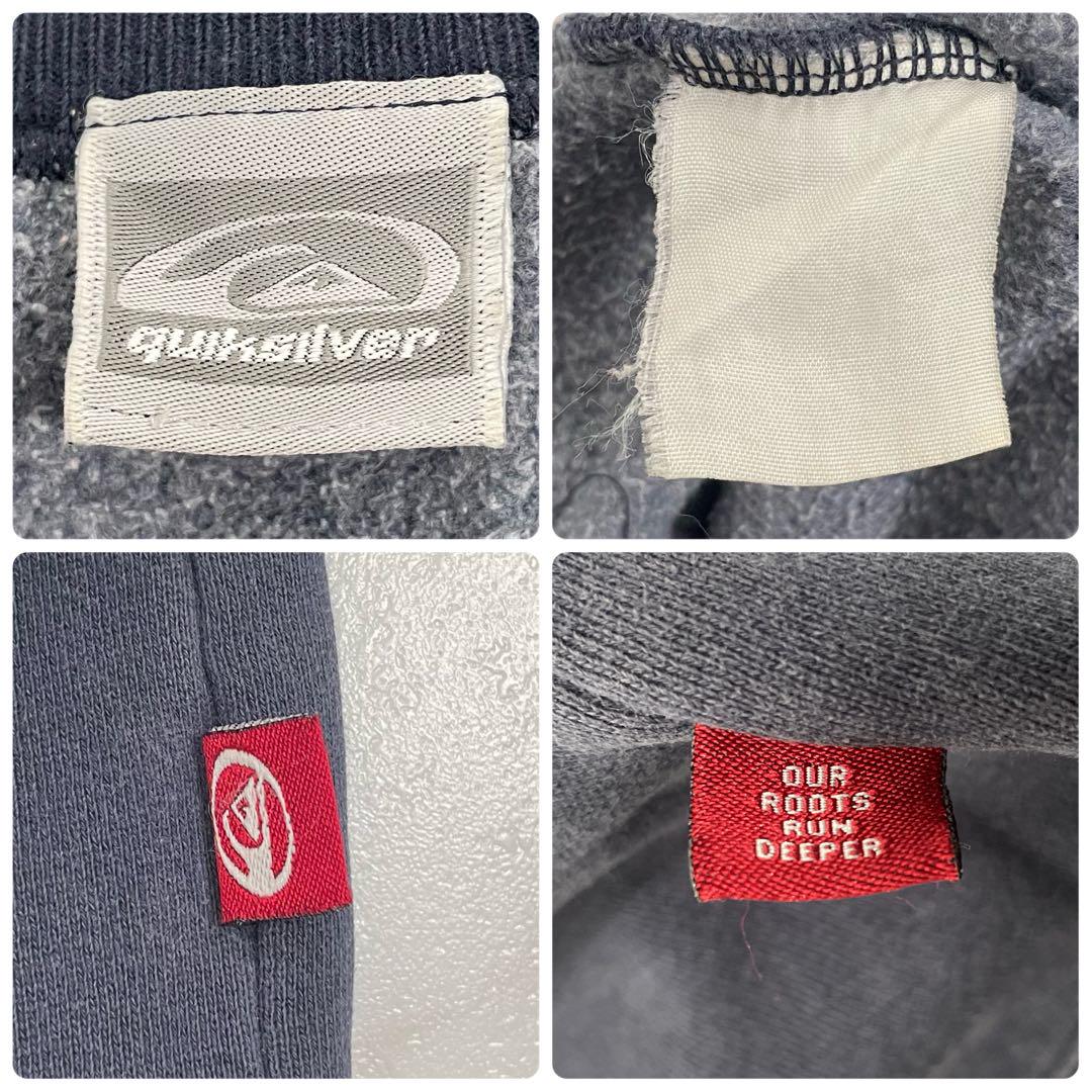 90sヴィンテージ quiksilver フェードスウェット 銀タグ XL相当