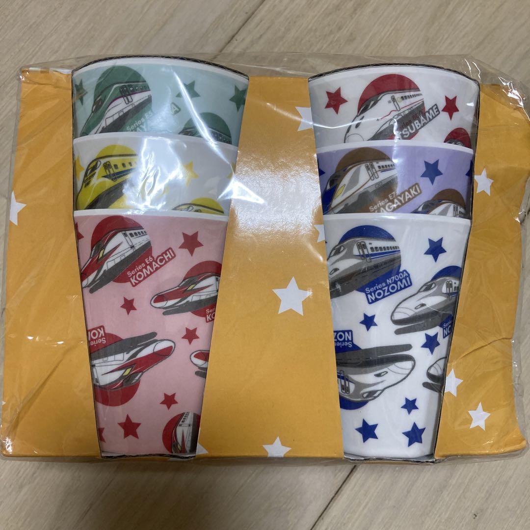 新幹線 こまちはやぶさのぞみメラミンカップ 6個セット PDG-3015