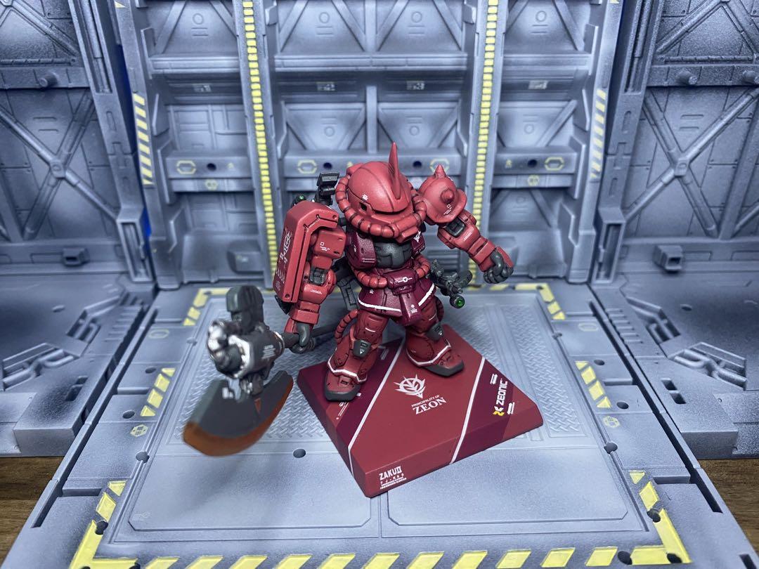 ガンダムコンバージ 【一点物】シャア専用風ザクII フルリペイント ガンダムコンバージ 【一点物】シャア専用風ザクII フルリペイント