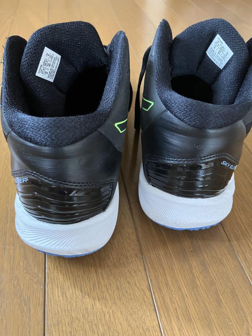 ASICS スカイエリートバレーボールシューズ ミドルカット ブラック/グリーン