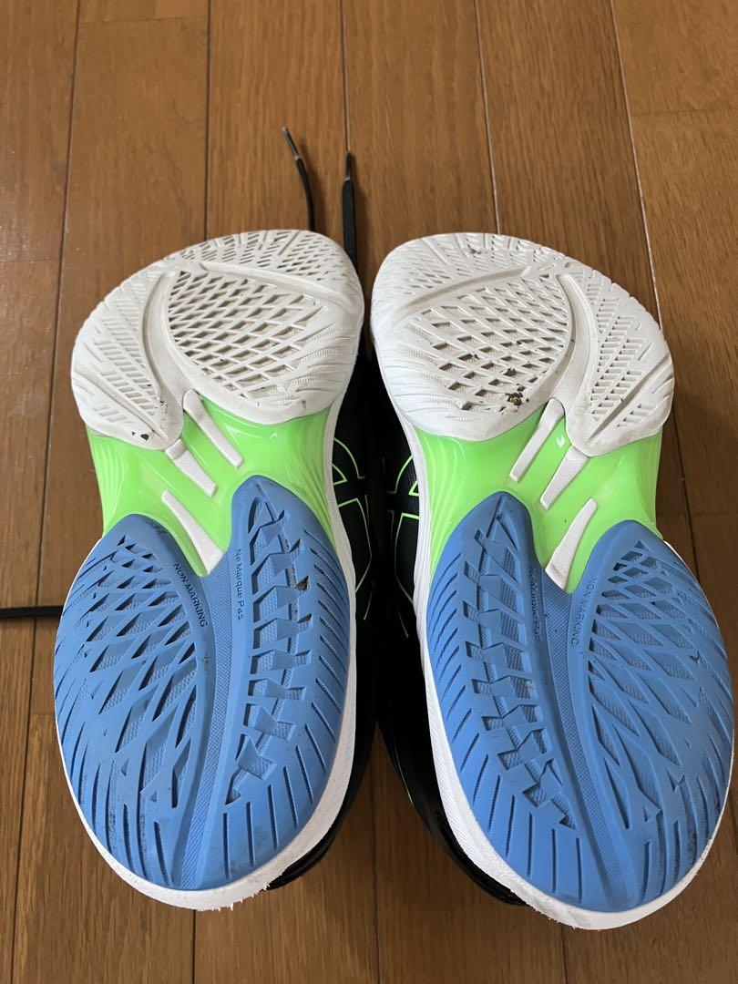 ASICS スカイエリートバレーボールシューズ ミドルカット ブラック/グリーン