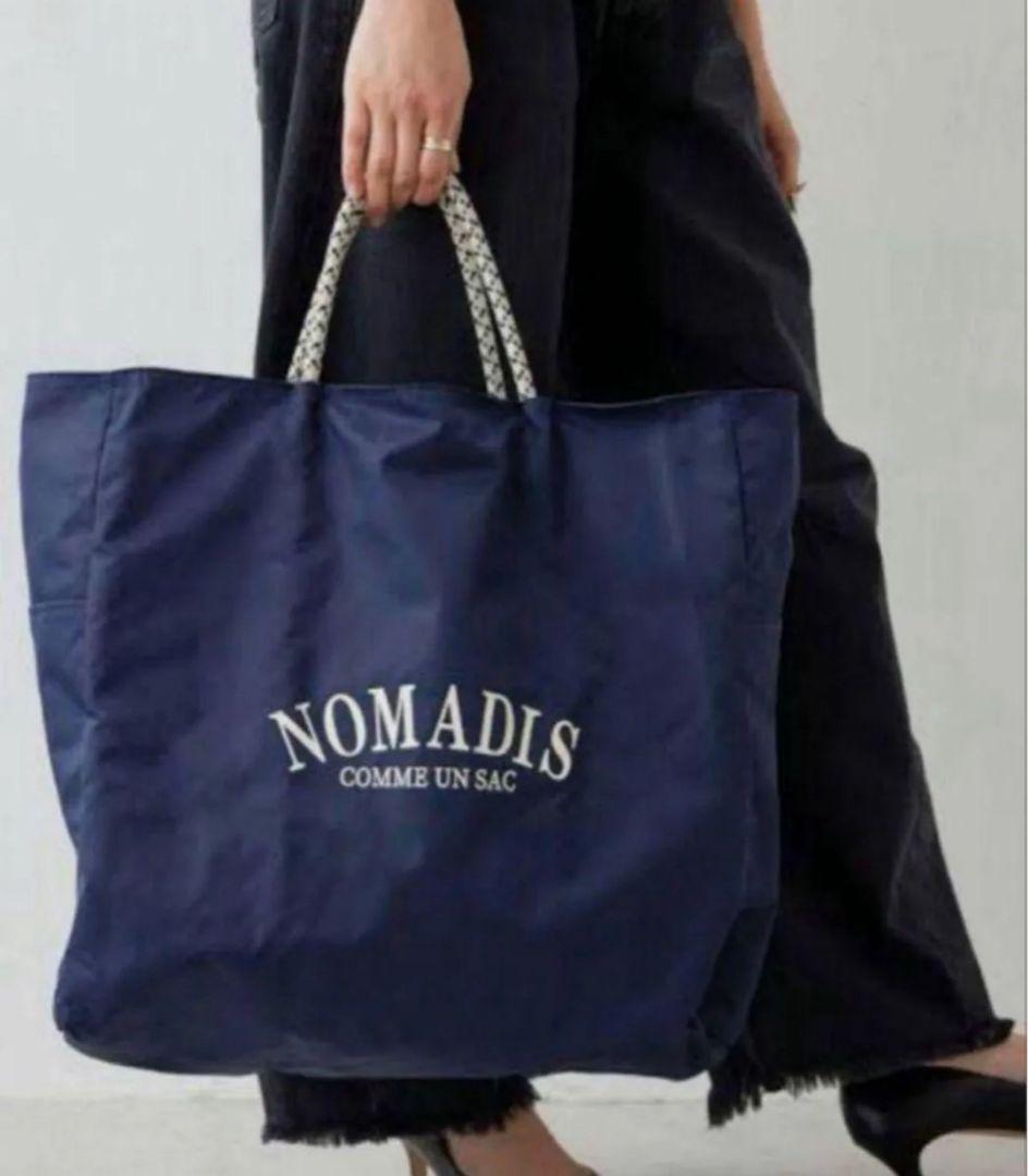 NOMADIS ネイビー エコバッグ 大容量