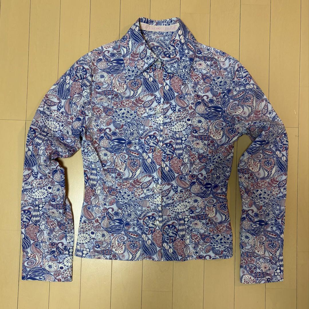 アメリカ製☆ELVIS JESUS☆ペイズリー柄シャツ☆10☆70年代風☆70s