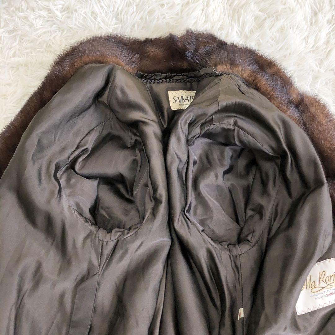 ✨希少2XL✨SAIKATSU 毛皮コート デミバフミンク リアルファー ✨希少2XL✨SAIKATSU 毛皮コート デミバフミンク リアルファー