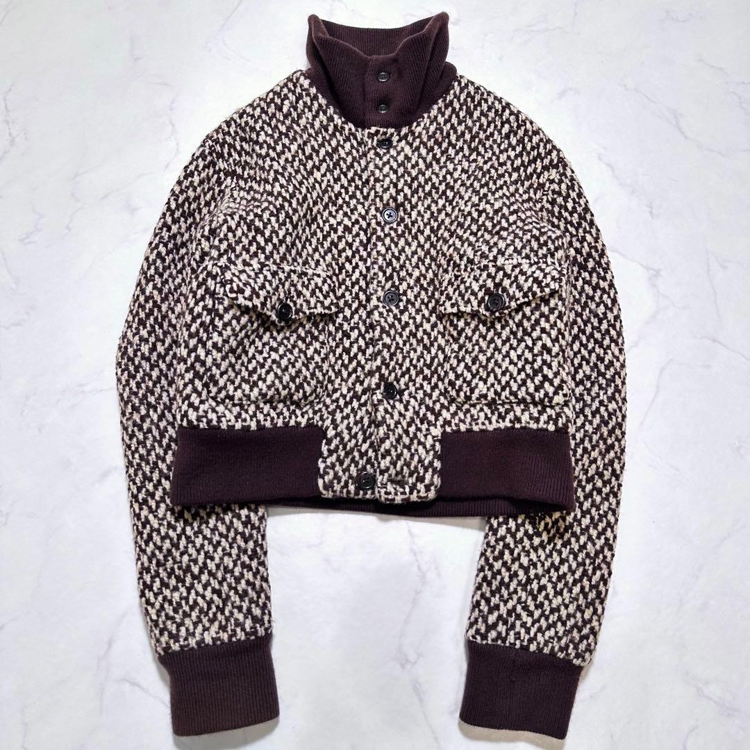 ラルフローレンパープルレーベル カシミヤタッチ クロップドニットジャケット 6 ラルフローレンパープルレーベル カシミヤタッチ クロップドニットジャケット 6