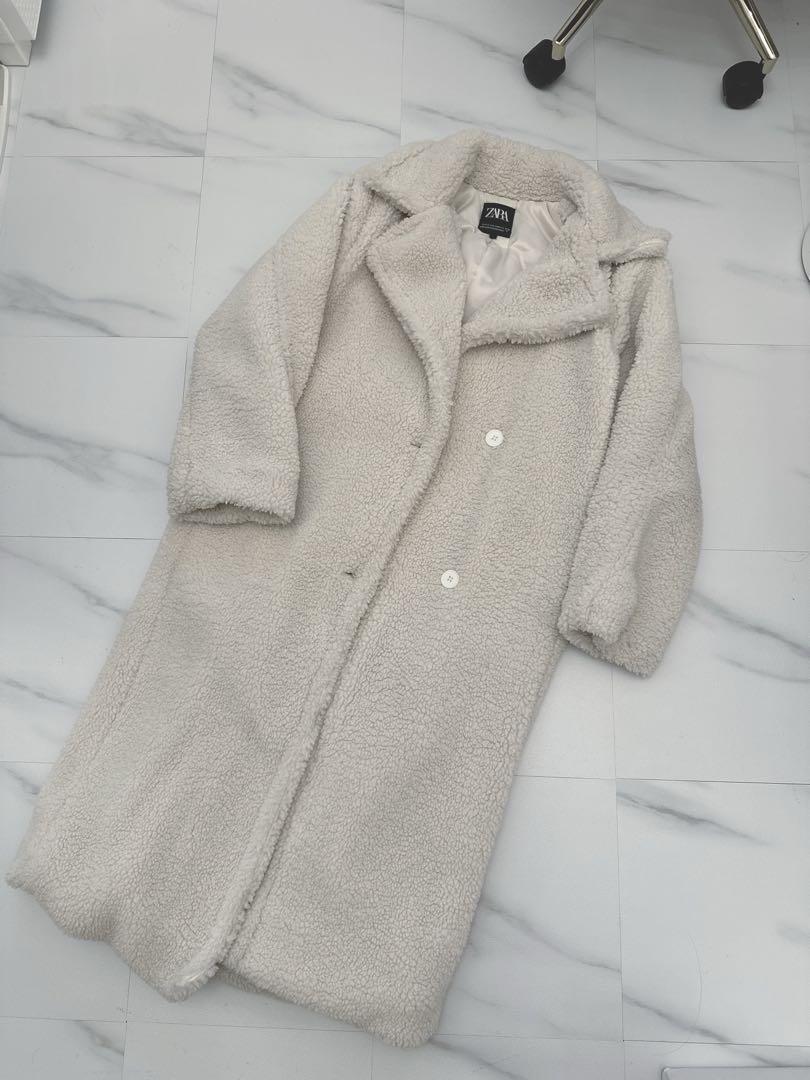 ZARA ホワイト ロングコート