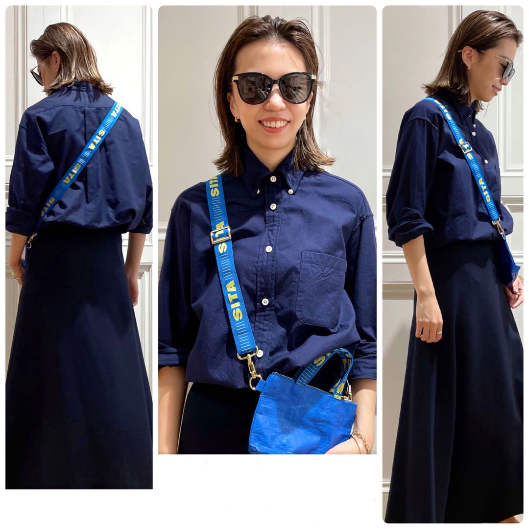 【全品送料無料】 美品△2021△Deuxieme Classe//OXFORD BDシャツ 紺色 トップス
