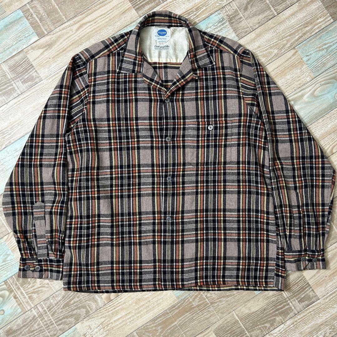 Sears PILGRIM ピルグリム ボードシャツ オープンカラー 好配色 L