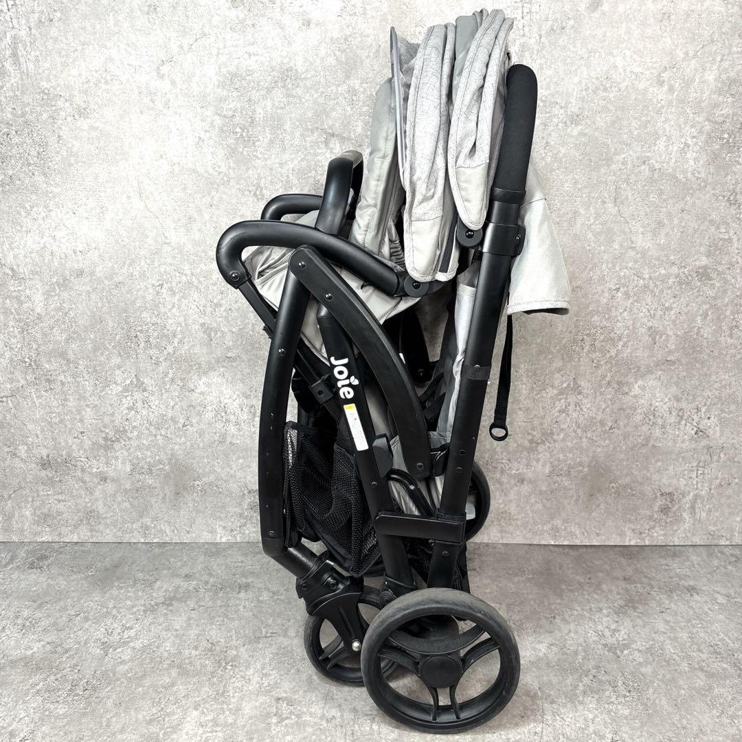 美品♪ Joie エヴァライトデュオ グレーフランネル 二人乗り 双子ベビーカー