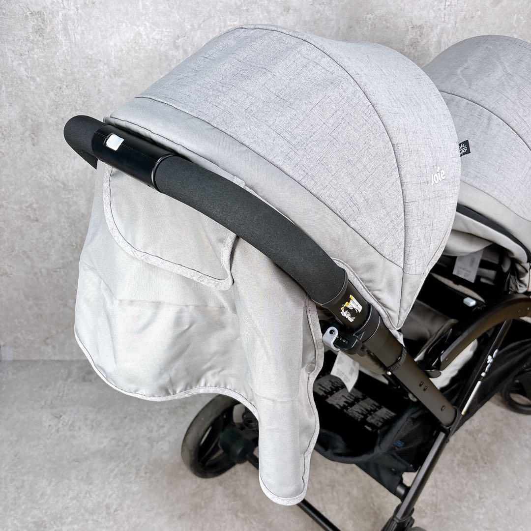 美品♪ Joie エヴァライトデュオ グレーフランネル 二人乗り 双子ベビーカー