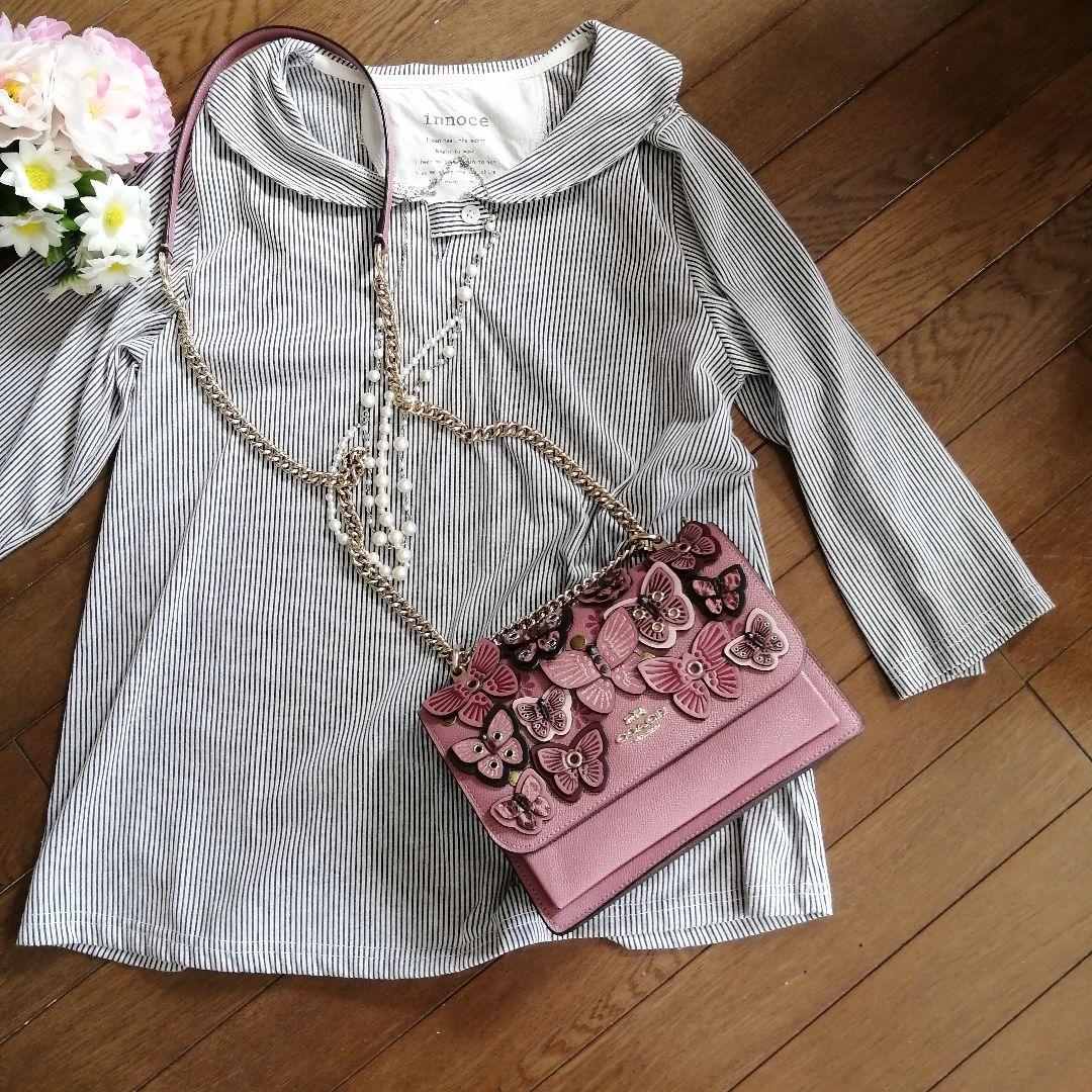 未使用品♥COACHコーチ♥チェーンショルダーバッグ バタフライ ピンク レア
