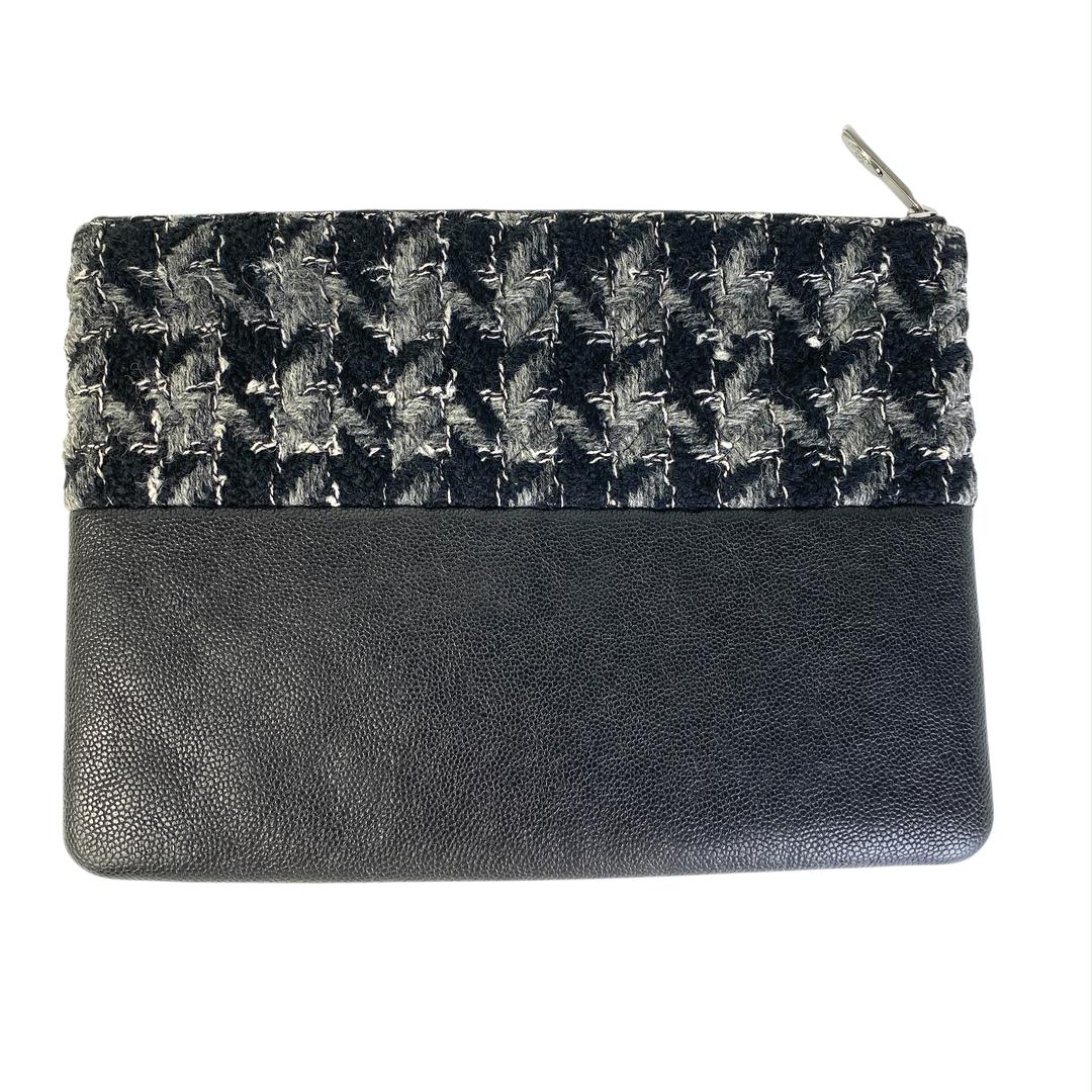 CHANELココマーク レザー×ニット ハンドバッグ A-7733 - メルカリ