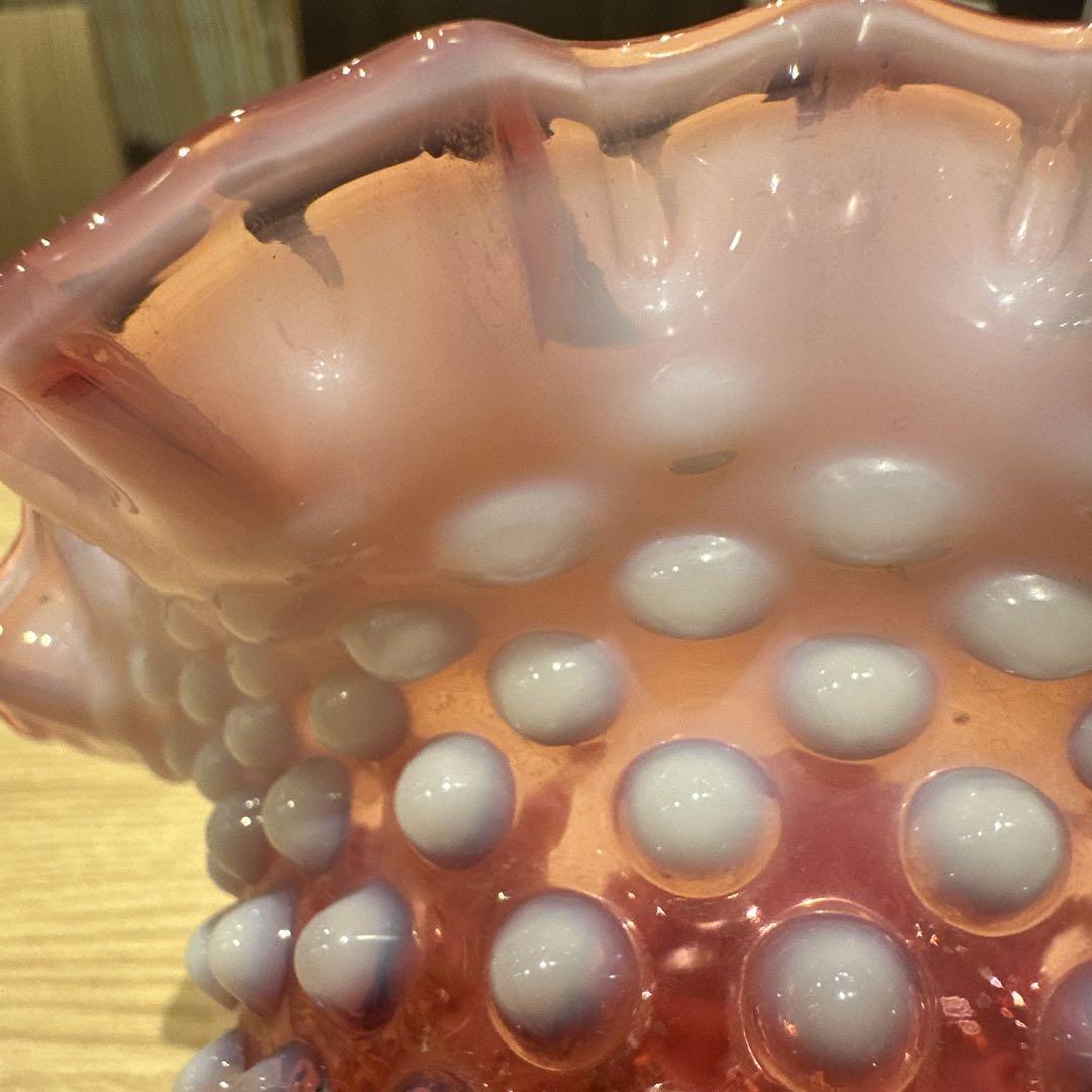 専用 Fenton/フェントン クランベリー コインドット ピンク U.S.A.