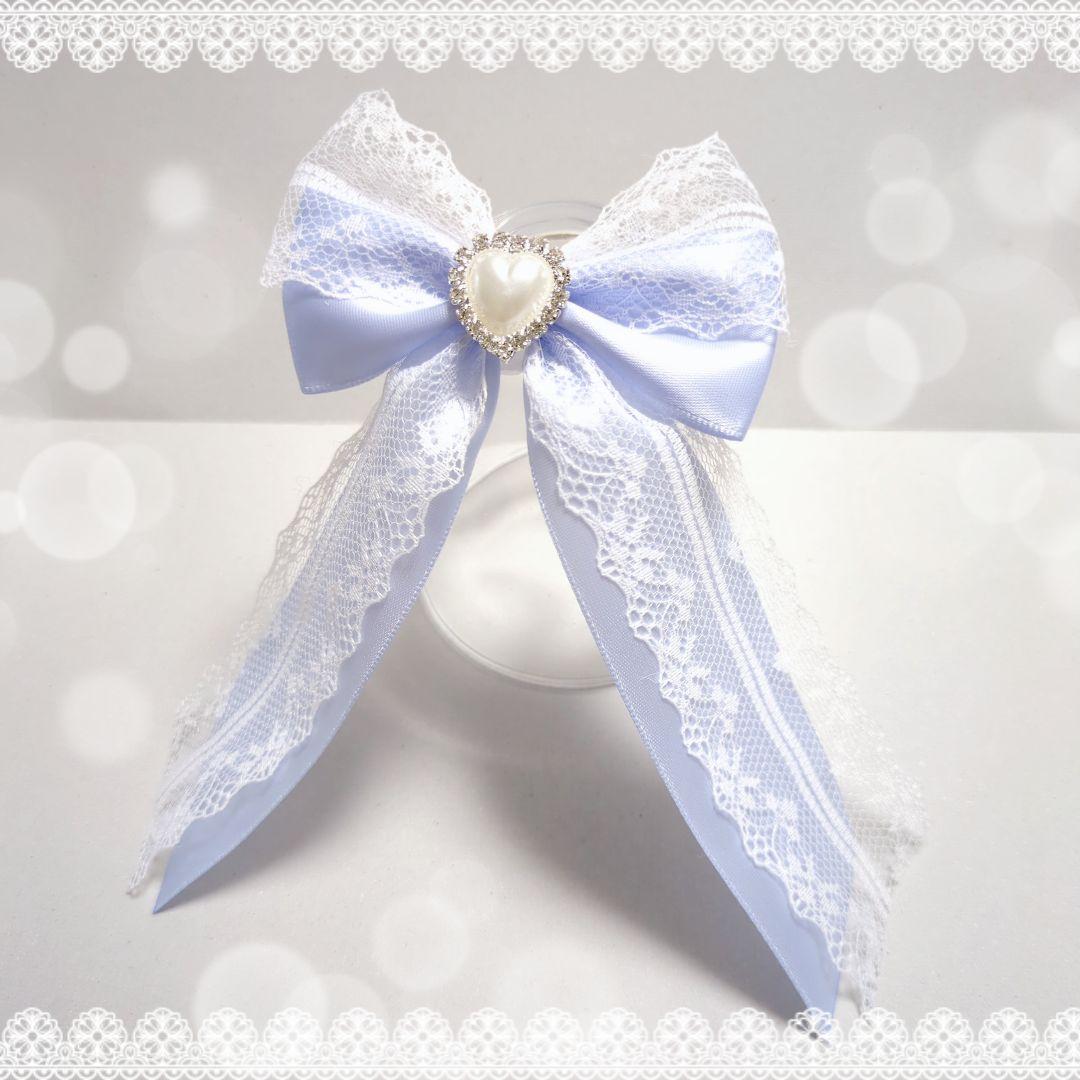 セレモニーリボン　595　水色　発表会　清楚　上品