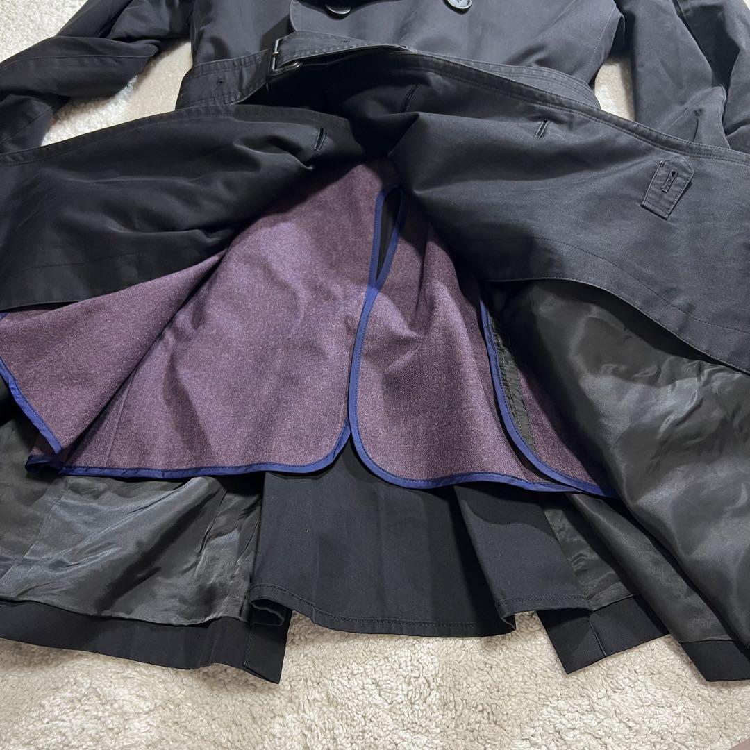 美品✨人気モデル サンヨー トレンチコート 100年コート 黒 M ライナー付き