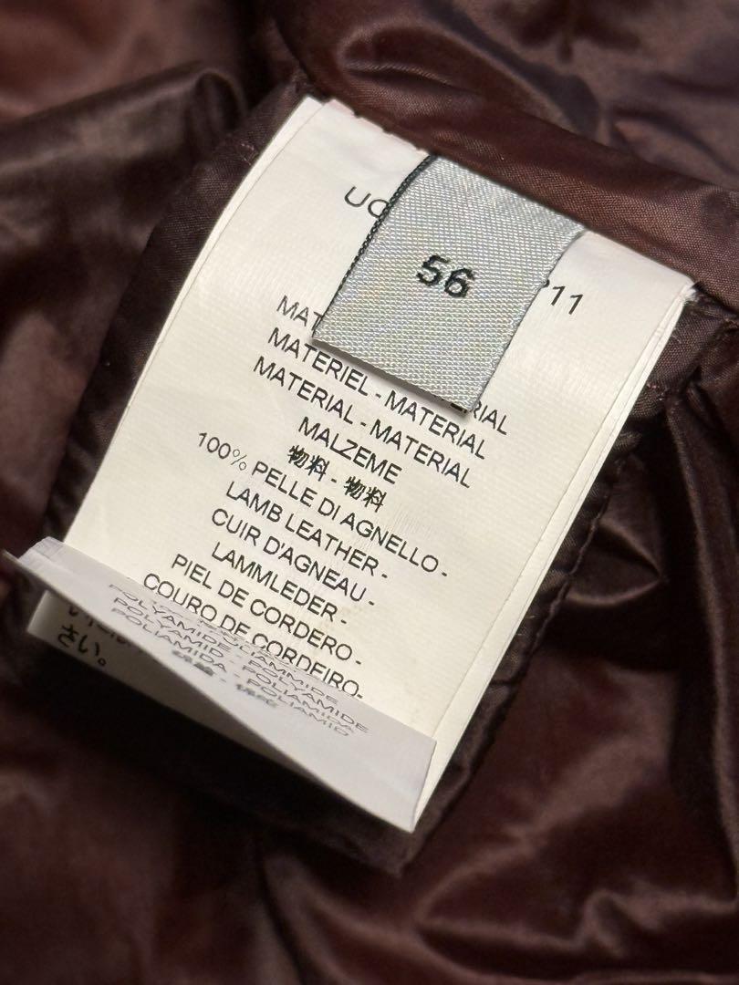 アルマーニ 革ジャン　赤　レザージャケット　サイズ56 XL 〜2XL相当
