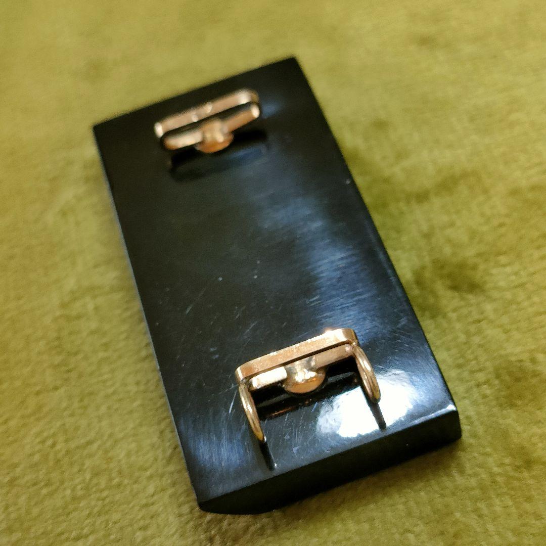 BS22　べっ甲鼈甲　蒔絵　K18金　帯留め