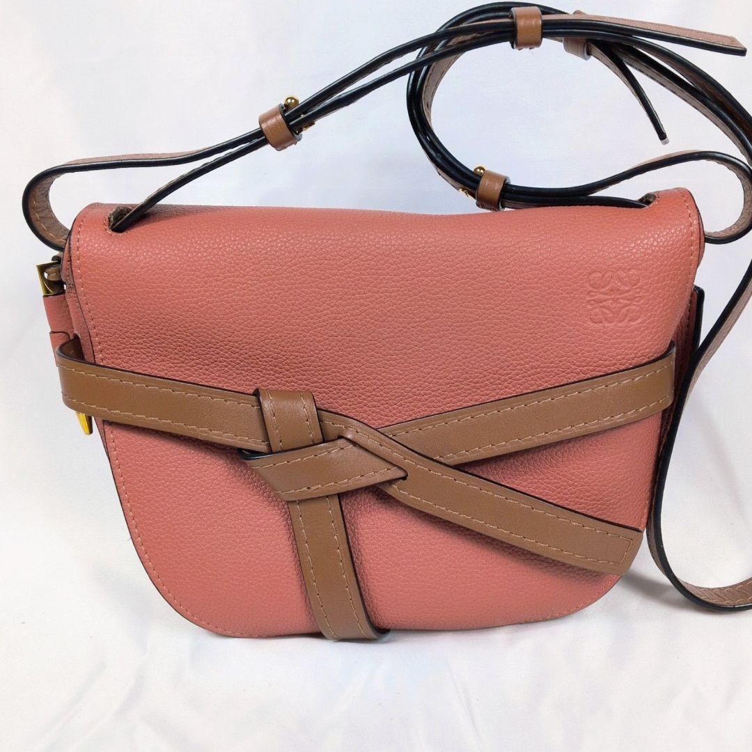 美品✨ロエベ ゲート デュアル スモール バッグ ショルダー 斜めかけ　ピンク
