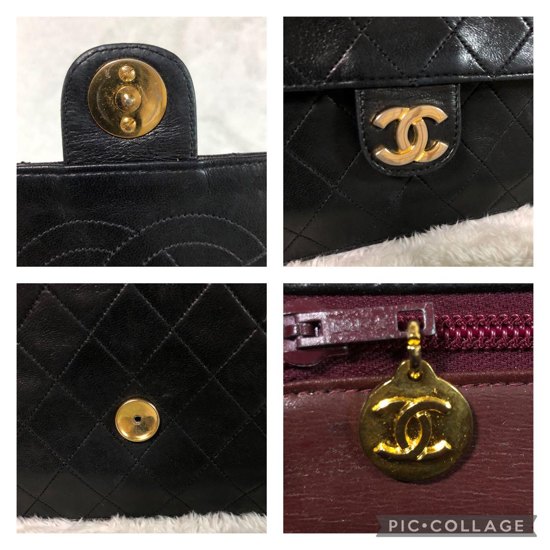 CHANEL マトラッセ チェーン ショルダーバッグ ラムスキン ブラック