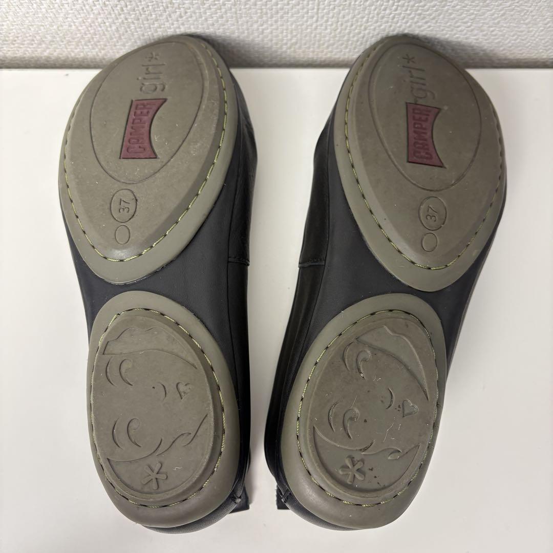 【美品】CAMPER Right Nina フラットパンプス　37 レザー　黒1