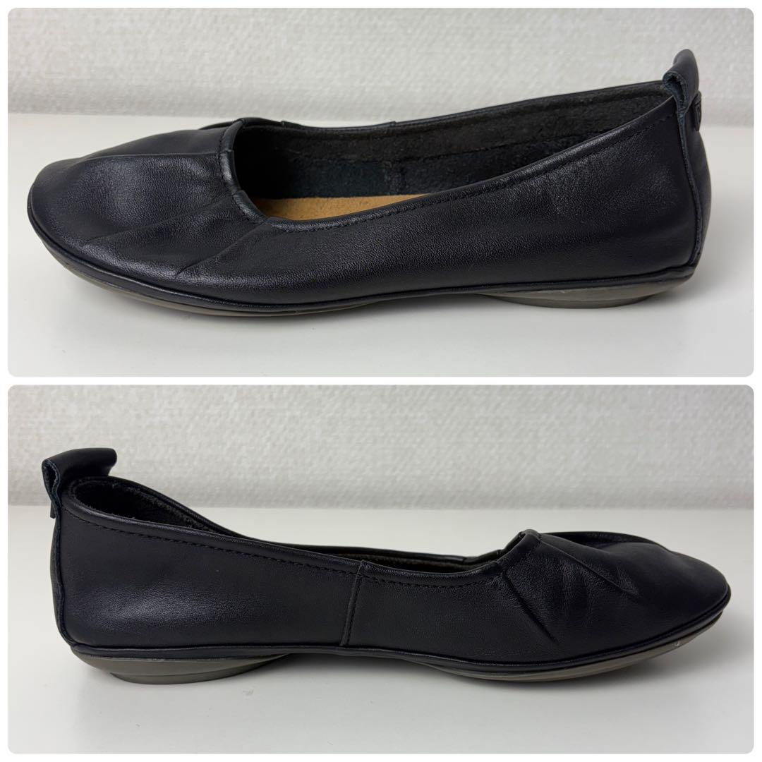 【美品】CAMPER Right Nina フラットパンプス　37 レザー　黒1