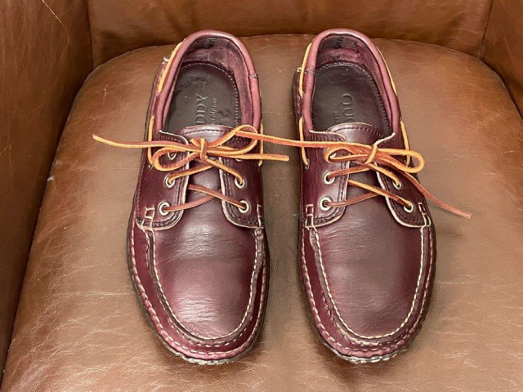 QUODDY クオディー ボートモカシン ビブラムソール 赤茶 ブラウン QUODDY クオディー ボートモカシン ビブラムソール 赤茶 ブラウン