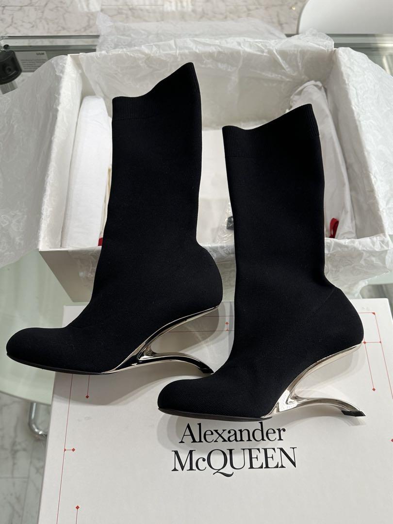 【定価20万】Alexander McQUEEN アークスリッポンニットブーツ