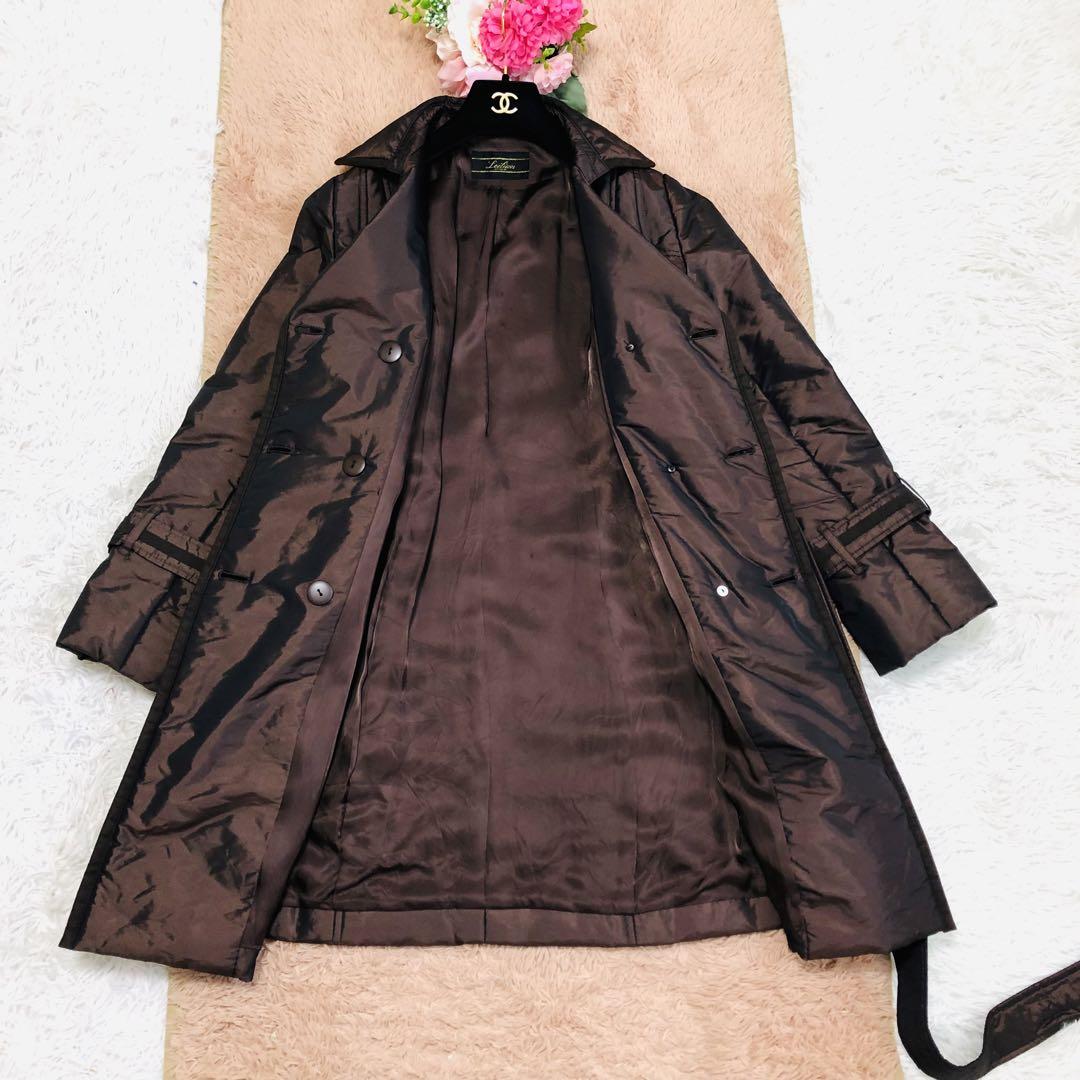 売約済❶Leilian レリアンAライントレンチコート　ブラウン❷ニットセット