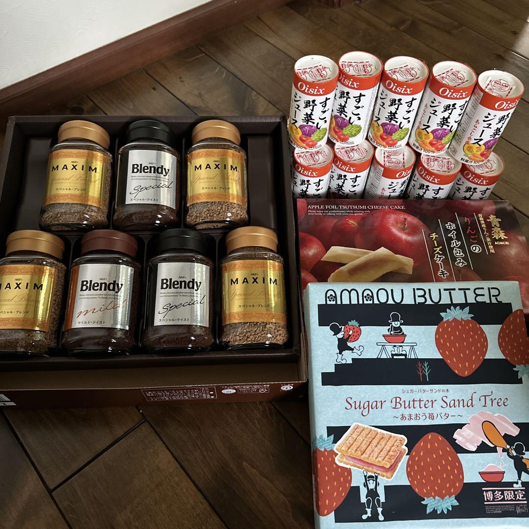 Blendy MAXIM コーヒー・野菜ジュース15本・スイーツセット