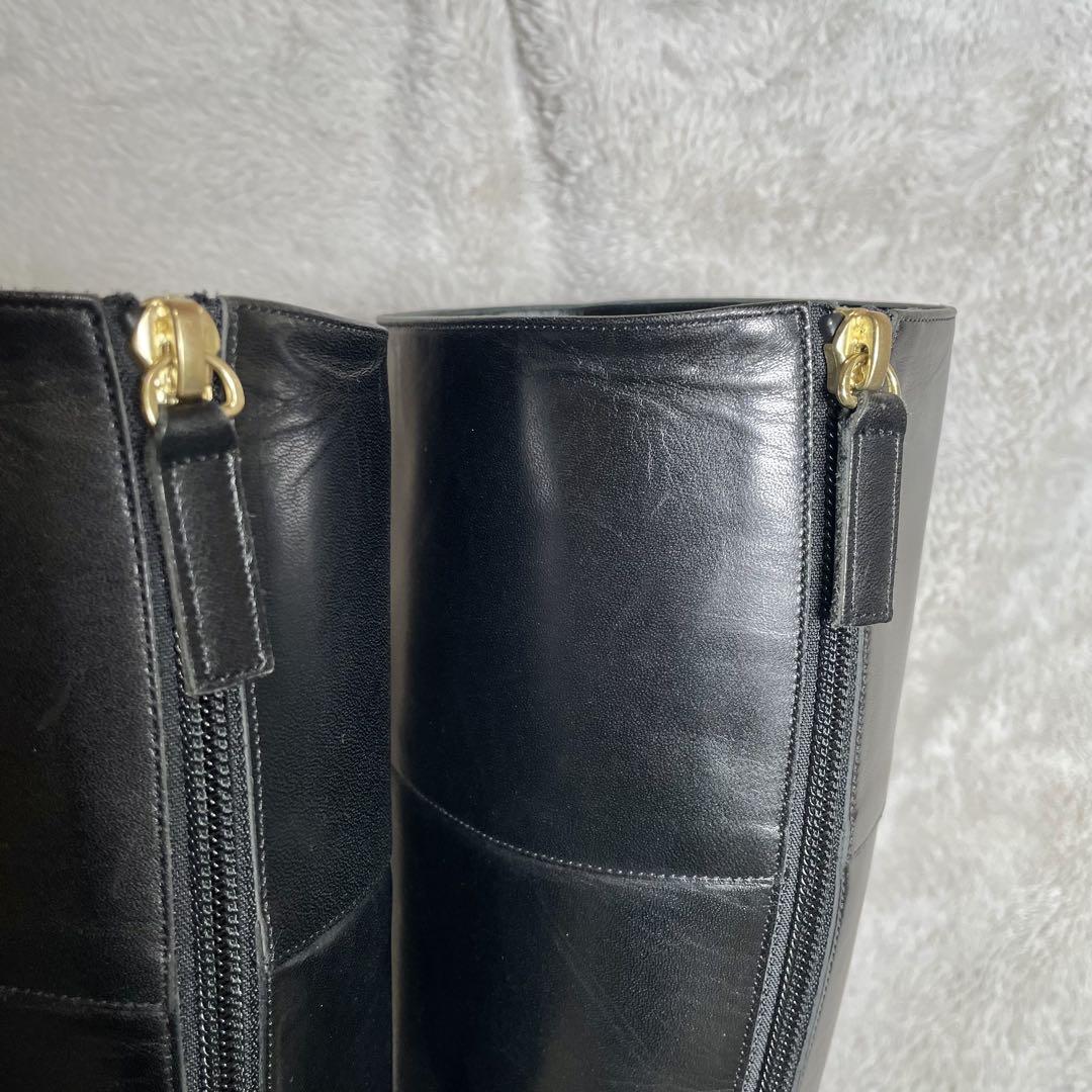 UNITED ARROWS ユナイテッドアローズ ブラックレザー ロングブーツ