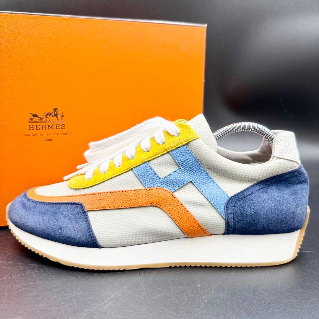 エルメス ヴォーエプソン クリス スニーカー Hロゴ 25cm相当25cm・HERMES