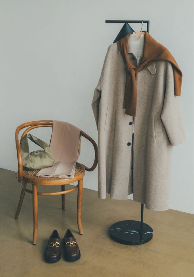 ミラオーウェン ドロップショルダーステン コート 0サイズS Mila Owen