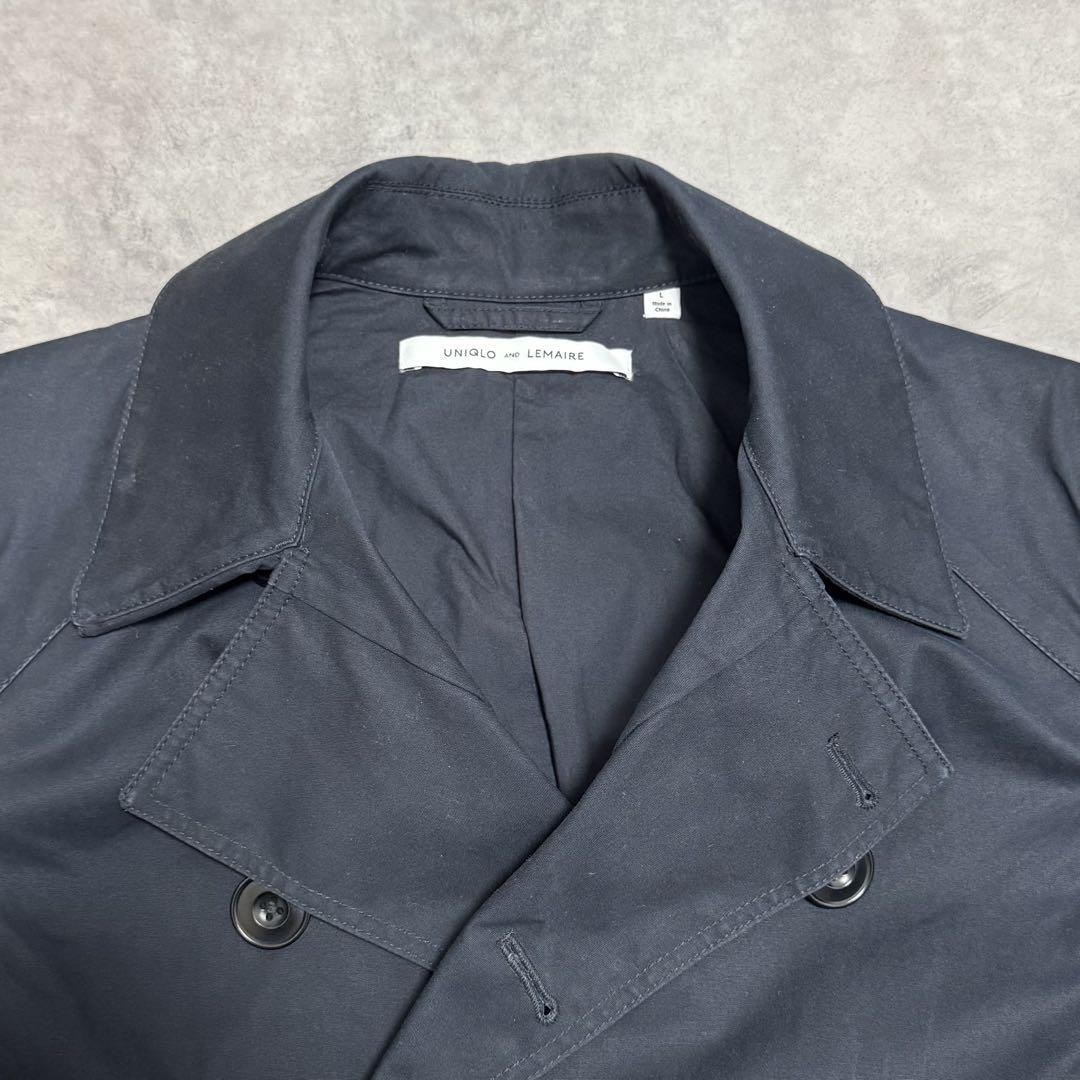 UNIQLO and LEMAIRE トレンチコート サイズL UNIQLO - UNIQLO トレンチコート ロング丈 ブラックLレディース