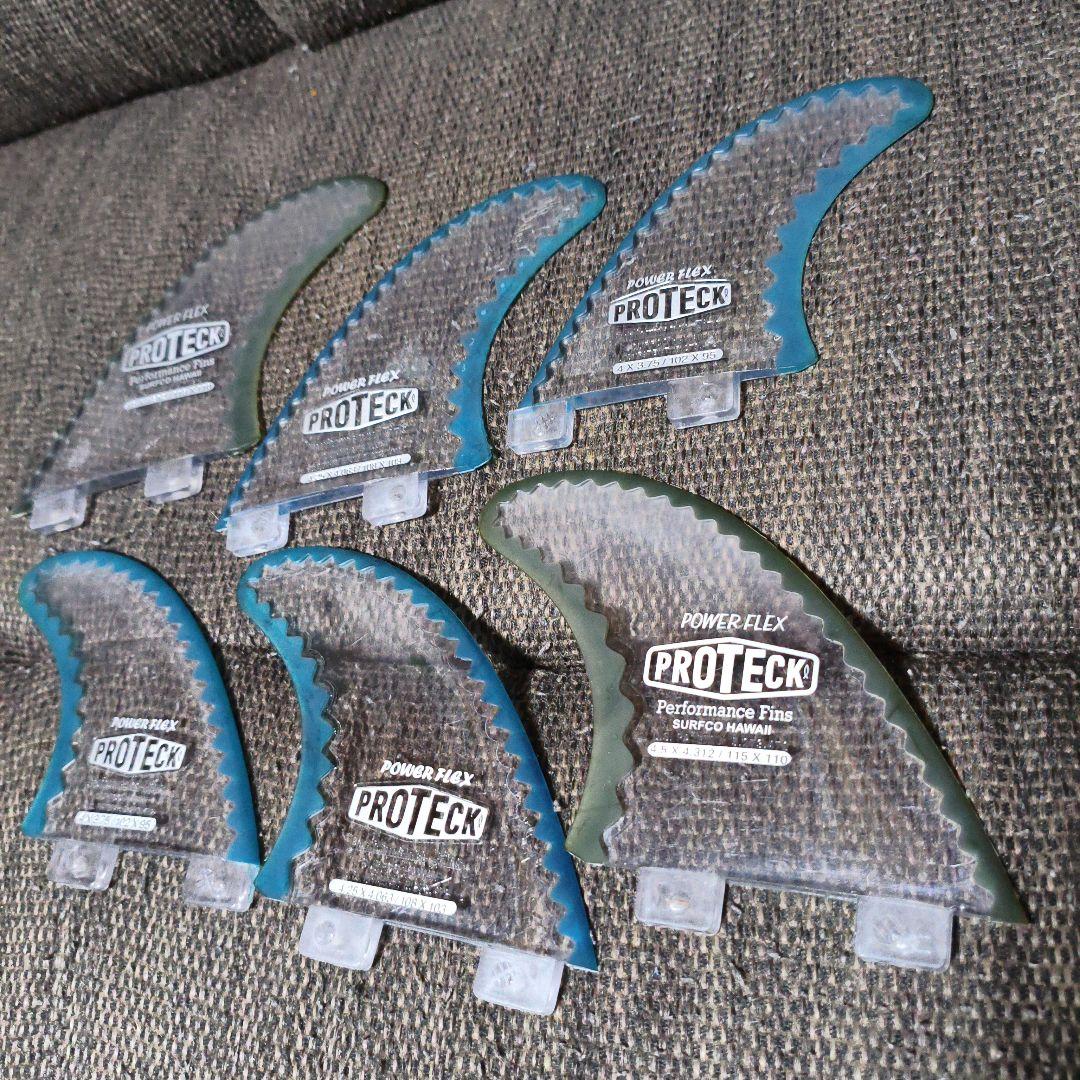 PROTECK Power Flex サーフィン用フィン クアッド6枚セット