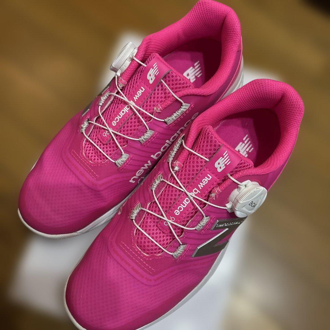 new balance ゴルフシューズ ピンク FANTOMFIT ニューバランス ゴルフシューズ 23cm - メルカリ