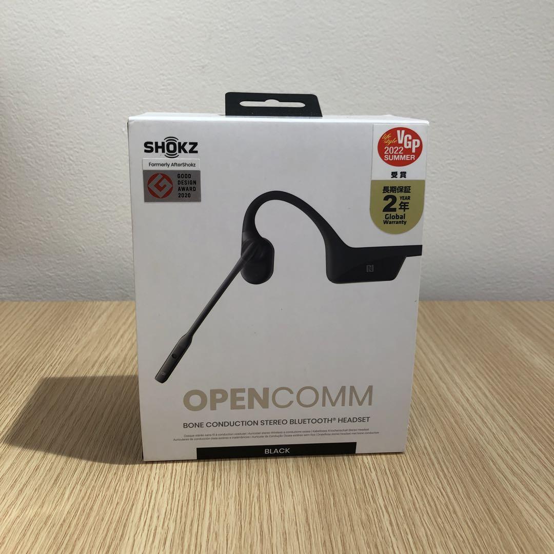SHOKZ OPENCOMM 骨伝導ヘッドセット ブラック