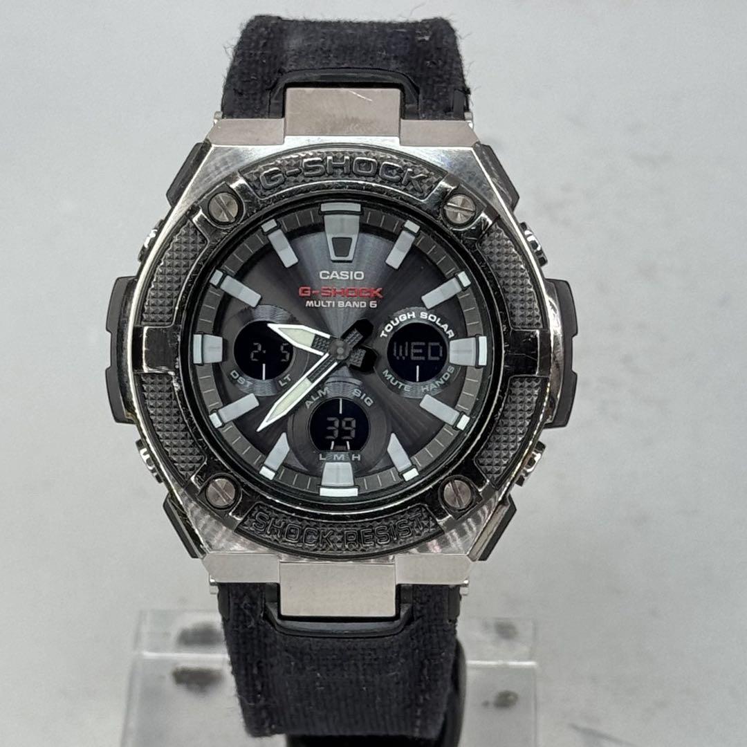 良品 G-SHOCK GST-W330AC 電波ソーラー ブラック 反転液晶