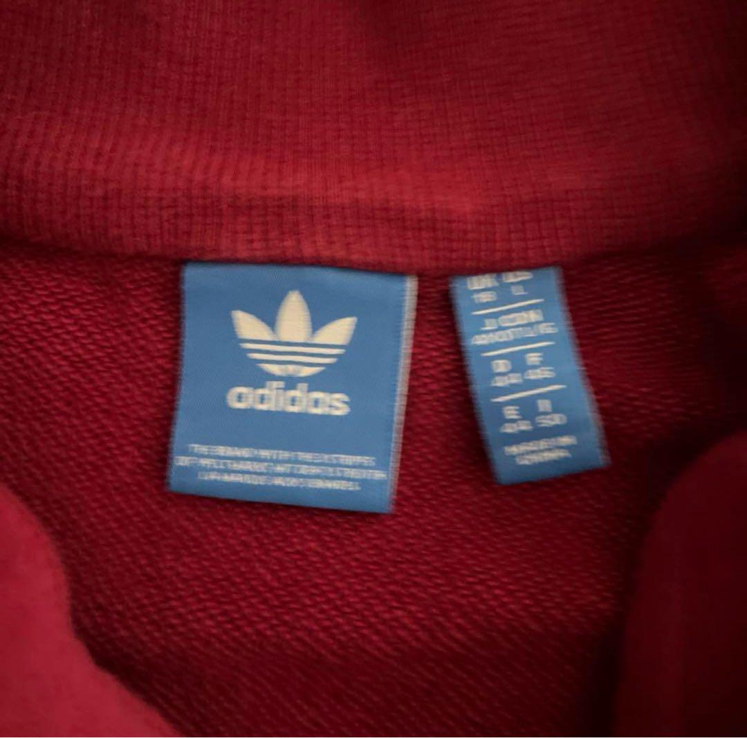 超特価激安 adidas ハーフジップジャージ Lサイズ バーガンディ - メルカリ トップス