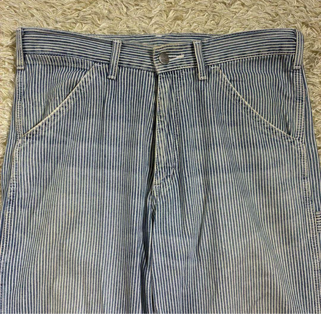 カーハートCarhartt ヒッコリーストライプ ワークパンツ 30 ビンテージカーハートCarhartt ヒッコリーストライプ ワーク