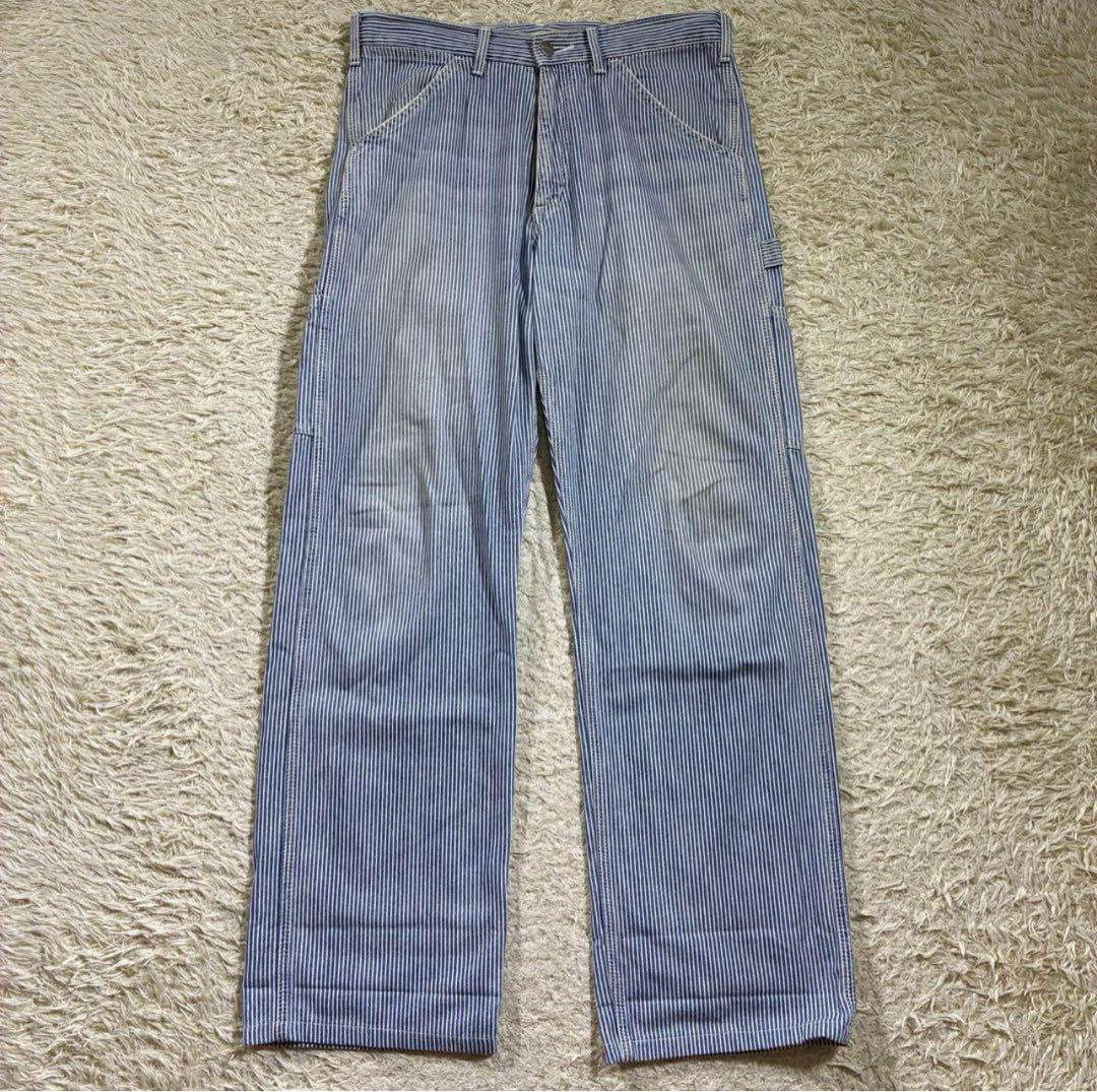 カーハートCarhartt ヒッコリーストライプ ワークパンツ 30 ビンテージカーハートCarhartt ヒッコリーストライプ ワーク