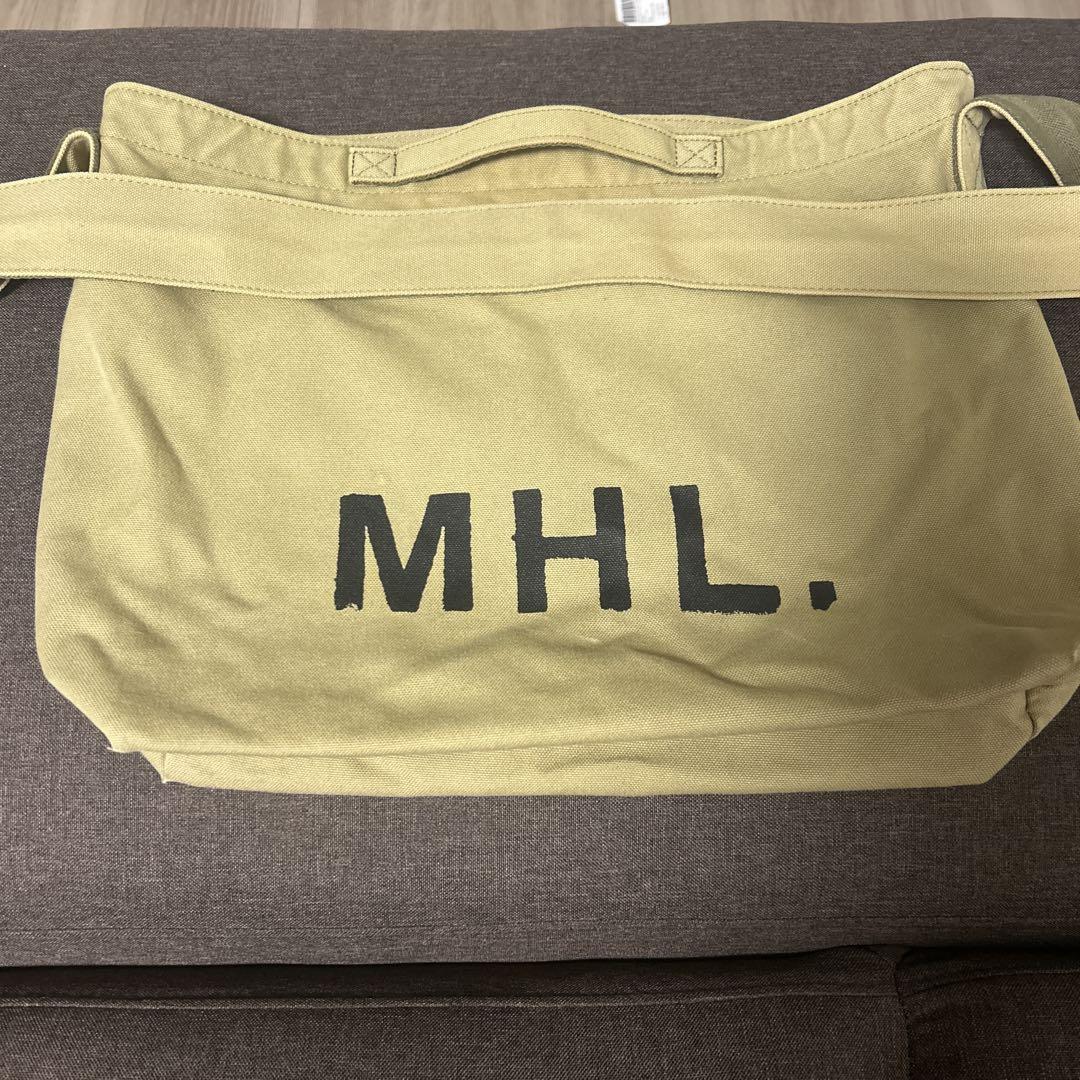 MHL. LIGHT COTTON DRILL TOTE BAG 140GREEN MHL.通販・取扱い