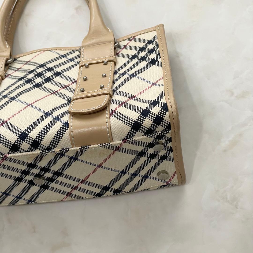 BURBERRY BLUE LABEL ノバチェック キャンバスレザー トート
