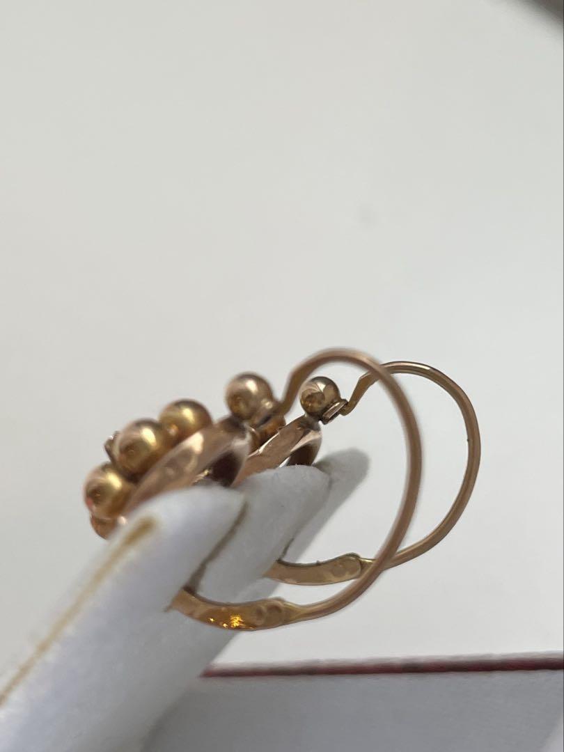 フランス　アンティーク　ジュエリー　ピアス　ドルムーズ　18k