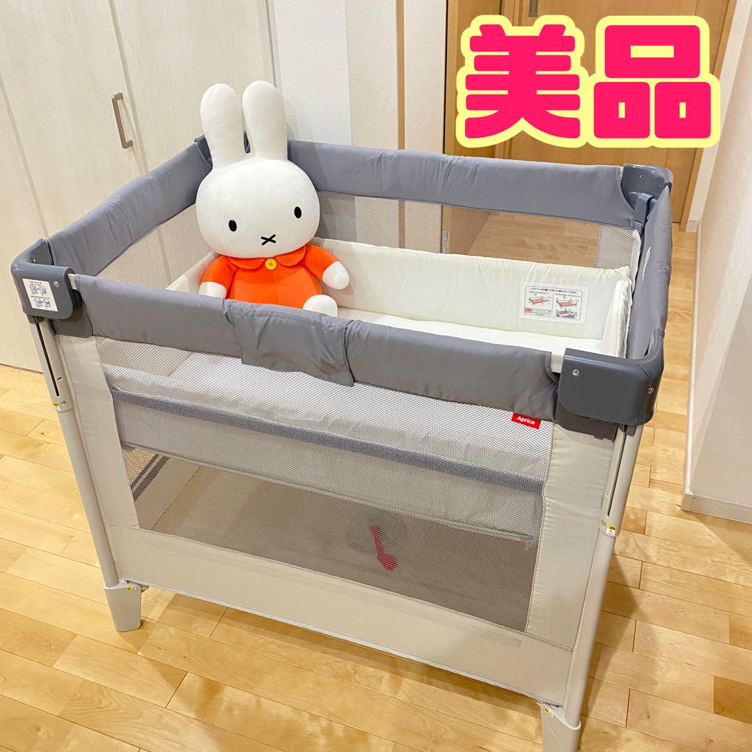 Aprica アップリカ ココネルエアーAB グレーベア ベビーベッド