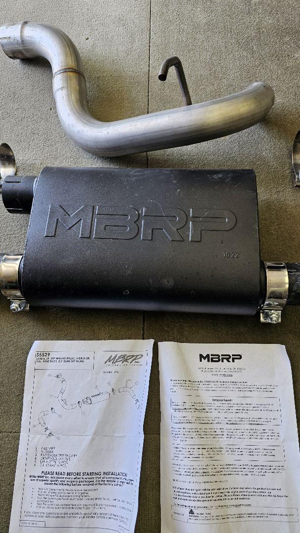大特価 ジープラングラー ブラック スチールマフラー 2018~23 MBRP パーツ