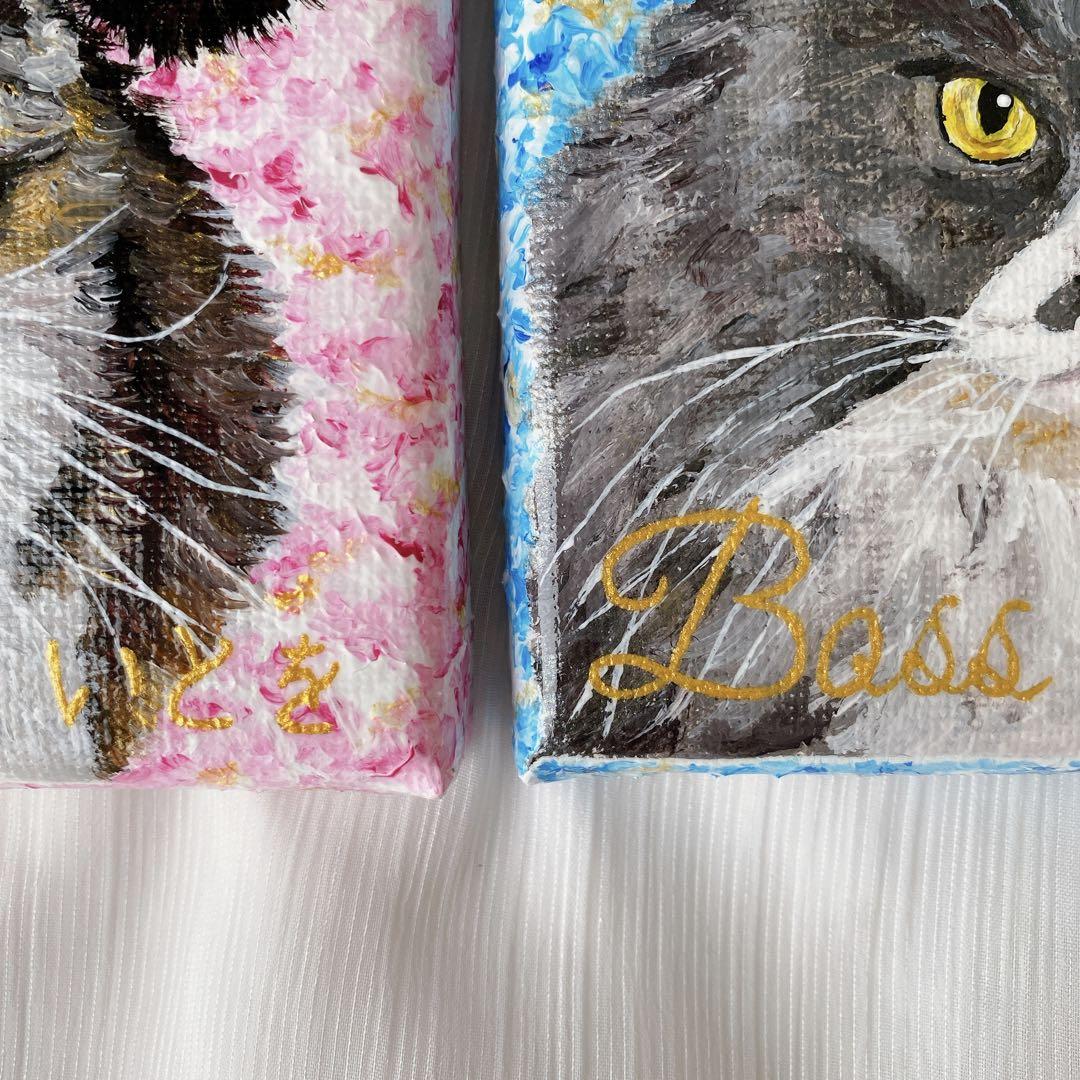 いとを ペット似顔絵オーダー 絵画 原画 ペット 犬 猫 動物